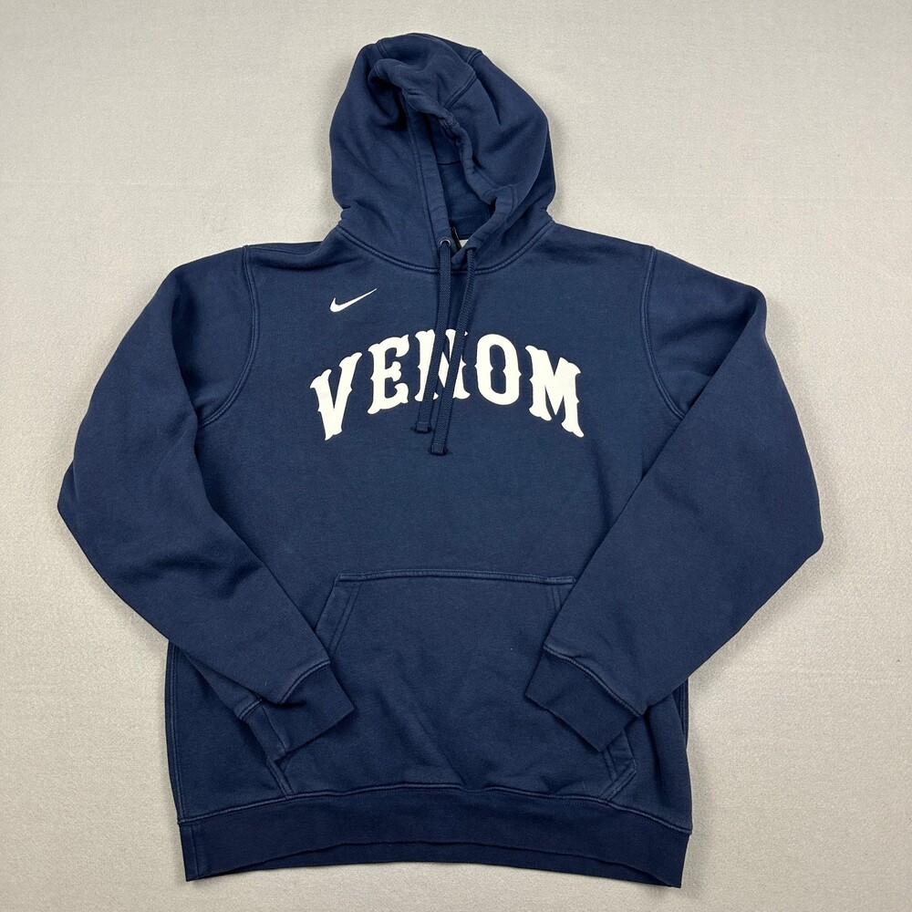 Nike Hoodie Men Small Blue Solid Pullover Venum Swoosh Logo Basketball Pockets S